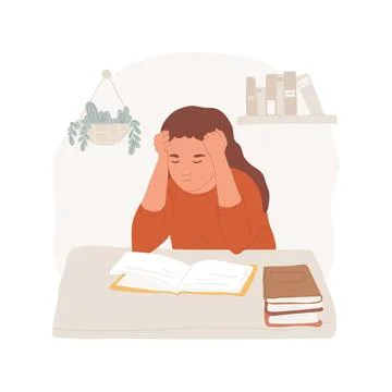 Frustration in the classroom isolated cartoon vector illustration. Illustrazione stock