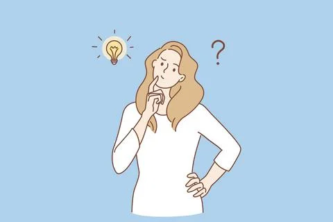 Frustration, doubt and question concept Stock Illustration