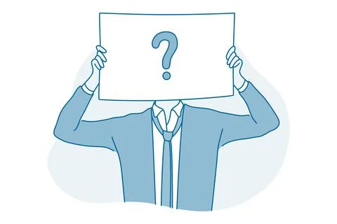 Frustration, doubt, question concept 库存插图