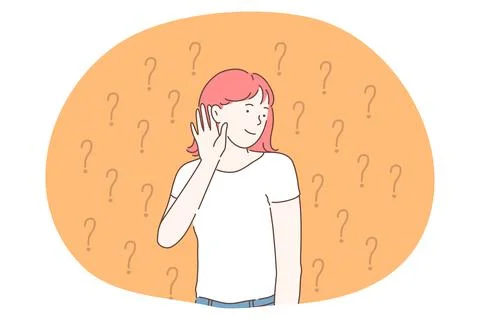 Frustration, doubt, searching for decision concept 库存插图
