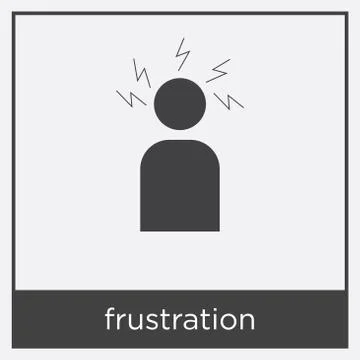Frustration icon isolated on white background Stock Illustration