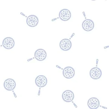 Fry banana pan glyph vector seamless pattern Stock Illustration