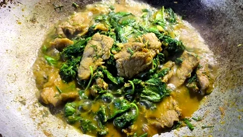 Fry basil Stock Footage 322731171