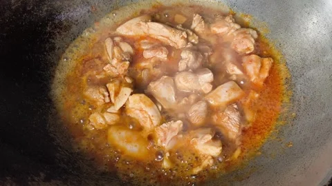 Fry chic chilipaste 스톡 동영상 344038277