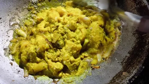 Fry chic spices Stock Footage 315010230