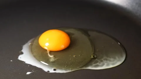 Fry egg in the pan Stock Footage 272181102