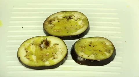 Fry eggplant Stock Footage 62244292