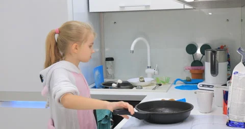 Fry in a frying pan Stock Footage 145423828