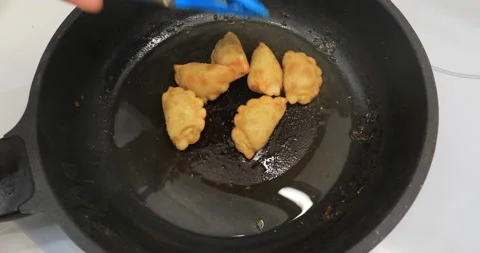 Fry in a frying pan Stock Footage 145441541