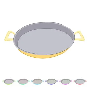 Fry frying pan vector cartoon graphic Stock Illustration