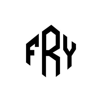 FRY letter logo design with polygon shape. FRY polygon and cube shape logo .. Illustrazione stock