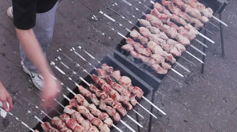 Fry meat Video stock 40607348