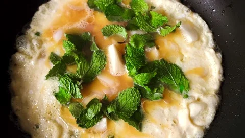 Fry omlet Stock Footage 338367852