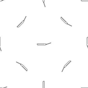 Fry pan pattern seamless vector 스톡 일러스트