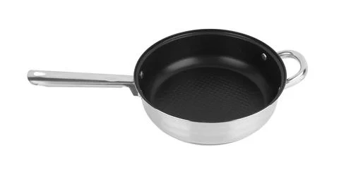 Fry pan on white Stock Photos