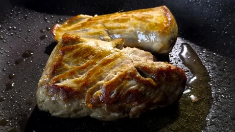 Fry pork Stock Footage 321685013