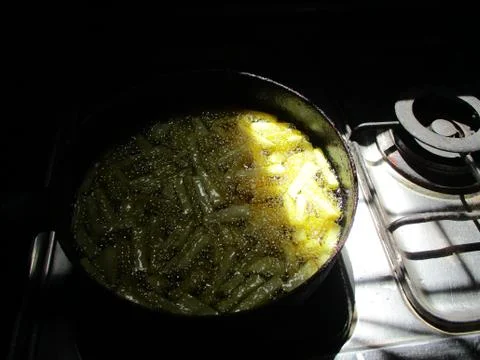 Fry potato Foto stock