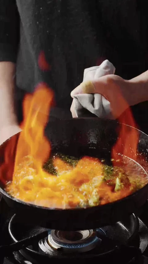 Fry prawns during the day Stock Footage 239031724