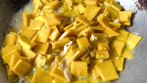 Fry pumkin Stock Footage 314919311