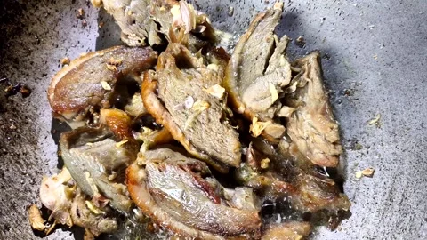 Fry roast duck Stock Footage 321118462