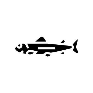 Fry salmon glyph icon vector illustration Ilustración de archivo