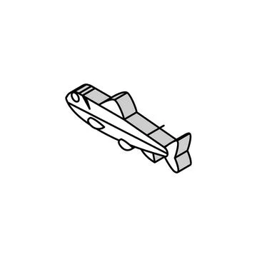 Fry salmon isometric icon vector illustration イラスト素材