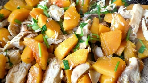 Fry squash butternut Stock-Footage 334310505