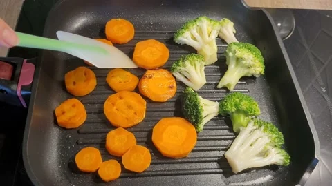 Fry vegetables Stock Footage 233288994