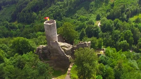 The Frydstejn castle. Stock Footage 72011589