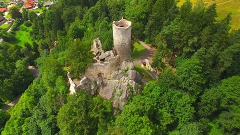 The Frydstejn castle. Stock Footage 72011763