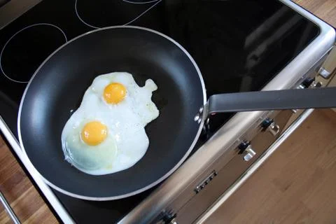 Fryed eggs breakfast Stock Photos