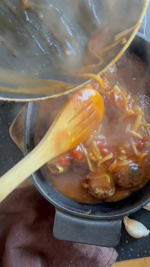 Fryed meatballs on black background Stock Footage 256052335