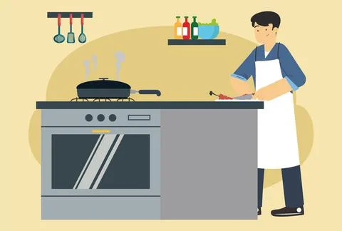 Fryer Concept Illustration Vector Style Illustration Stock Illustration