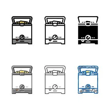 Fryer potato color icon vector looks Stock Illustration