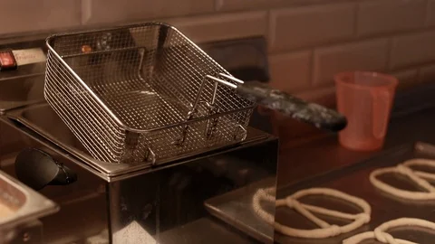 Fryer with steam, close up Stock Footage 111072115