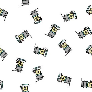 Fryer tool for cooking vector seamless pattern Stock Illustration