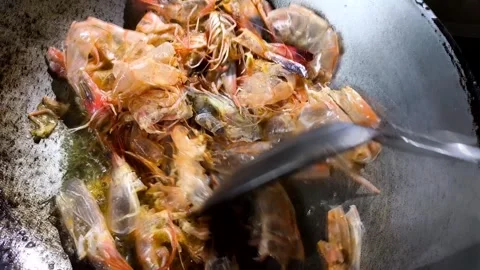 Fryi shrimp shell2 Stock Footage 321045907