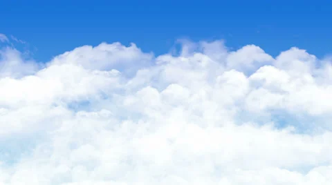 Frying above the clouds, seamless looping Stock Footage 33293913