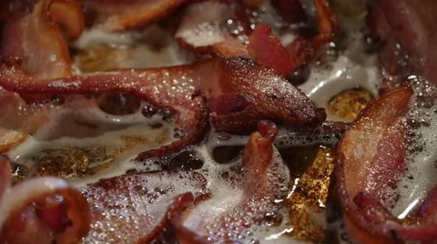 Frying bacon Stock Footage 49925564