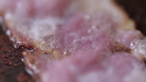 Frying Bacon Stock Footage 85307373