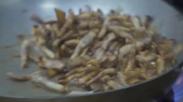 Frying Bacon in the Pan Video stock 85884657