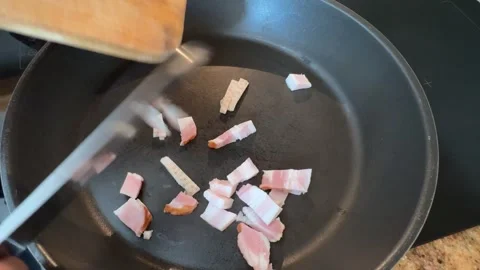Frying Bacon in a Pan Stock-Footage 278171382