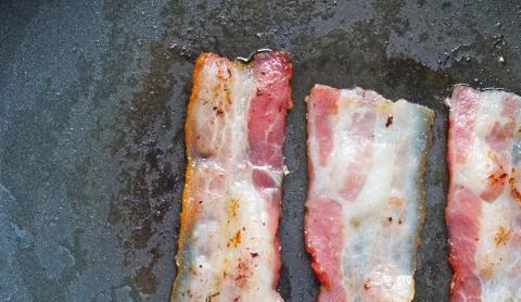 Frying Bacon Foto stock