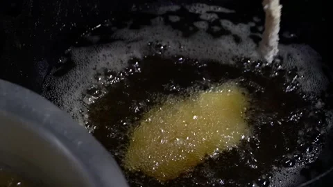 Frying Batter Stock Footage 319949271