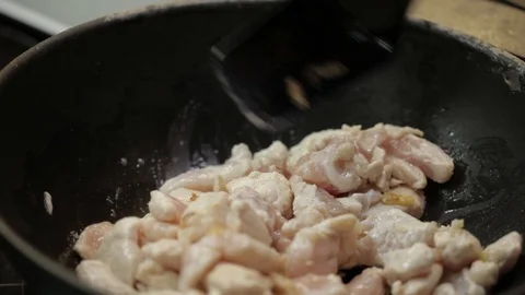 Frying chicken Stock Footage 98361548