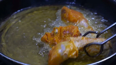 Frying Chicken Stock Footage 104479552
