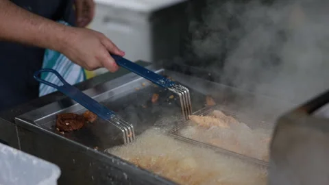 Frying Chicken Legs Stock Footage 254366106