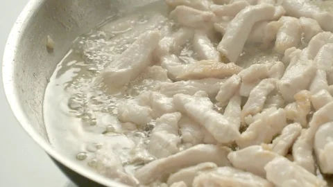 Frying chicken on the pan Video stock 70059226