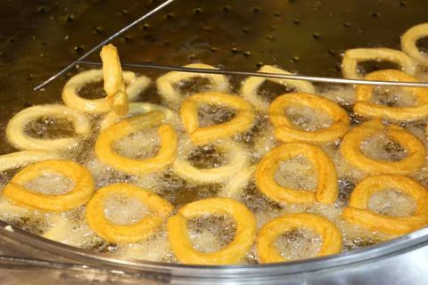 Frying churros 库存照片