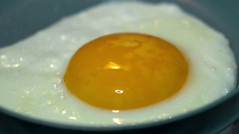 Frying an Egg, Close Up Stock Footage 83237746